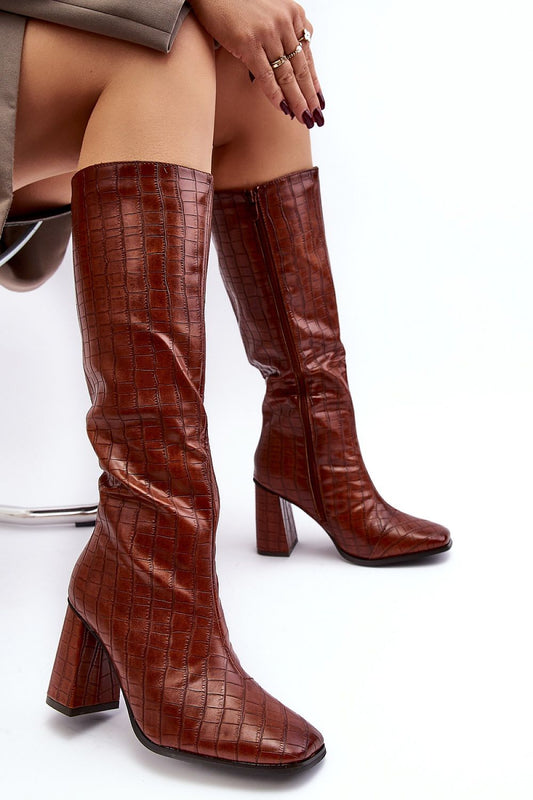 Heel boots model 191036 Step in style - Xecru Dress Code